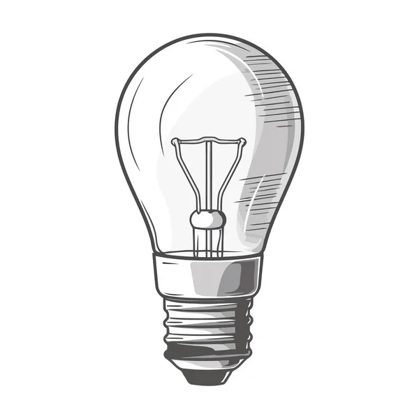 Ampoule Design Vecteur Sur Blanc — Image vectorielle