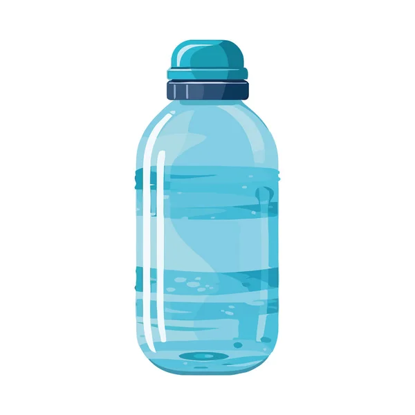 Agua Potable Pura Refrescante Botella Plástico Sobre Blanco — Vector de stock