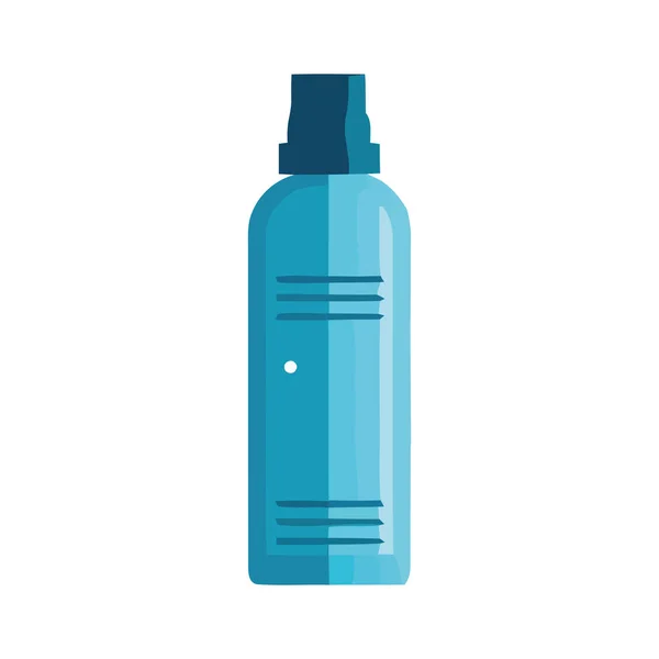 Blaue Flüssige Medizin Plastikflaschenverpackung Über Weißem — Stockvektor