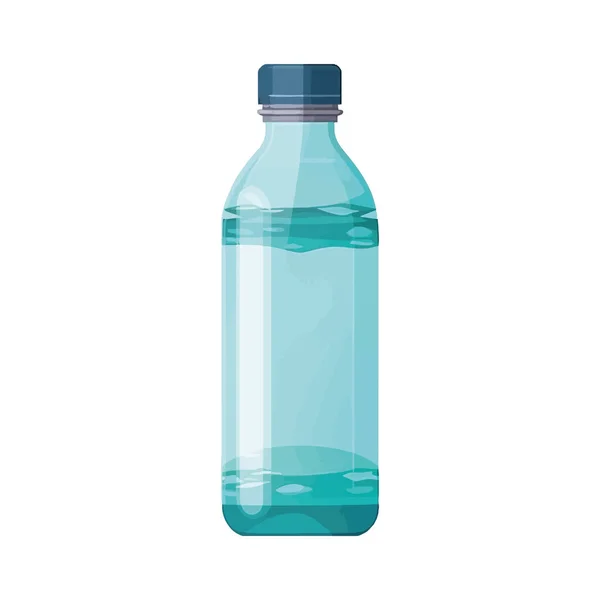 Limpe Água Potável Recipiente Vidro Sobre Branco — Vetor de Stock