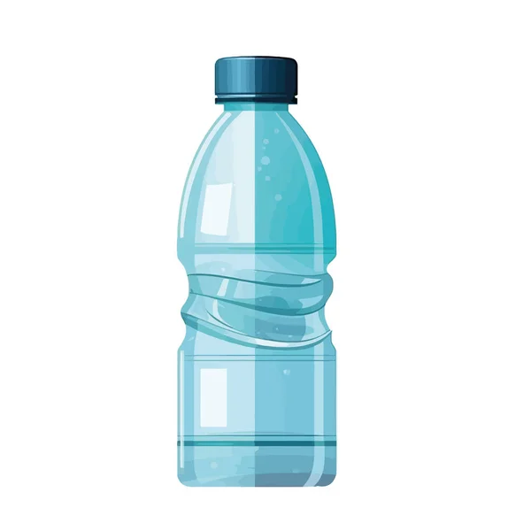 Woda Oczyszczona Niebieskiej Butelce Odświeżania Biało — Wektor stockowy