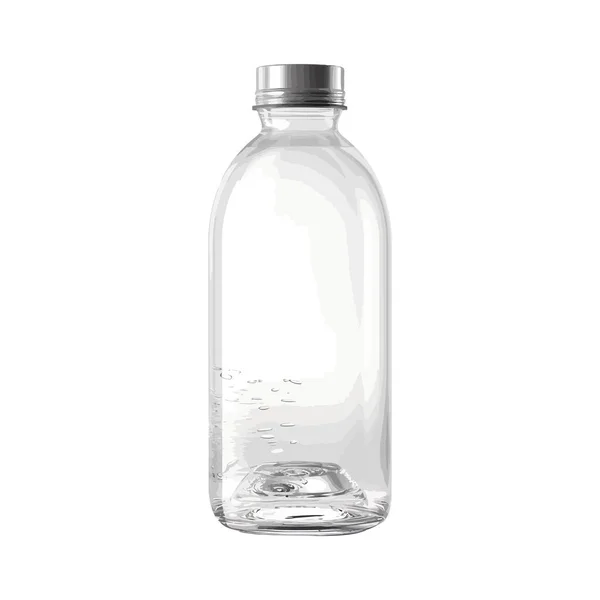 Kunststoffbehälter Hält Gereinigtes Trinkwasser Über Weißem — Stockvektor