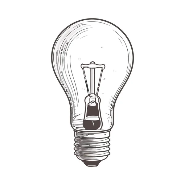 Light Bulb Color White — Stock Vector