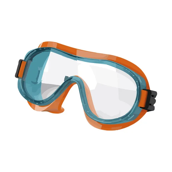 Schutzbrille Über Weiß — Stockvektor