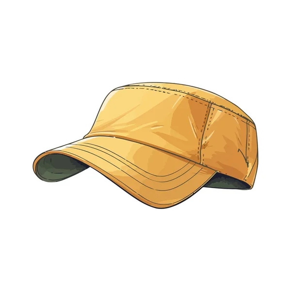 黄色の野球帽上白 — ストックベクタ