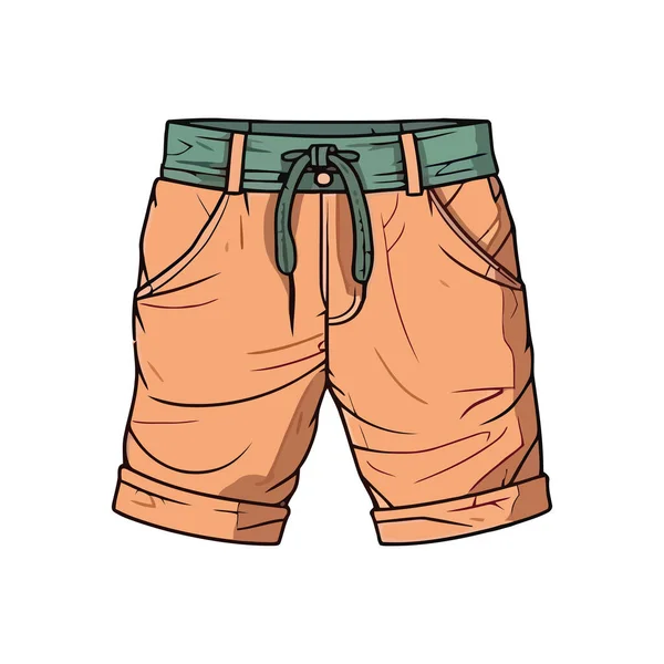 Pantalon Denim Avec Poches Sur Blanc — Image vectorielle