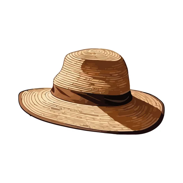 Aventure Estivale Chapeau Cowboy Sur Blanc — Image vectorielle