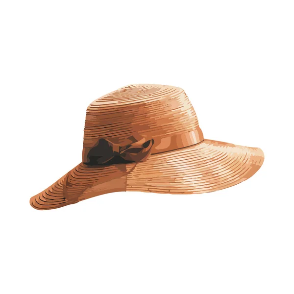 Lüks Fötr Şapka Modern Başlık Beyaz Üzerine Tahta — Stok Vektör