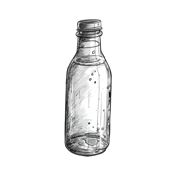 Odświeżający Płyn Szklanej Butelce Białym — Wektor stockowy