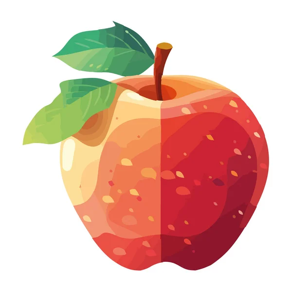 Saftiger Apfel Symbol Für Gesunde Ernährung — Stockvektor