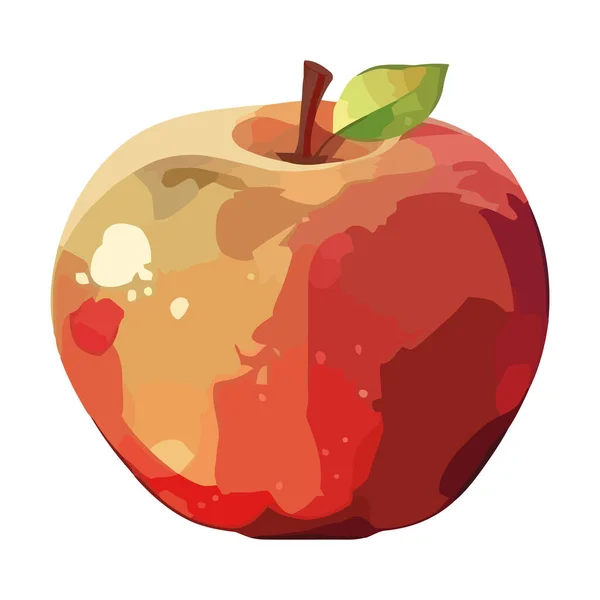 사과는 고립된 자연계의 상징인 식사를 상징한다 — 스톡 벡터