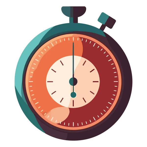 Nedräkning Klocka Symboliserar Deadline För Affärer Ikon Isolerad — Stock vektor