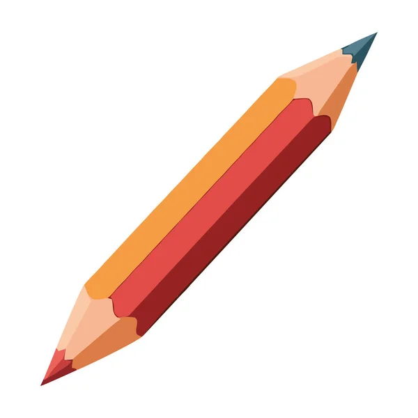 Color Pencil Inspires Creativity Education Icon Isolated — Stock Vector