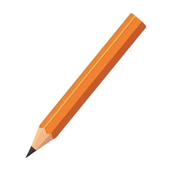 Yellow Pencil Symbol Creativity Icon Isolated — Stock Vector