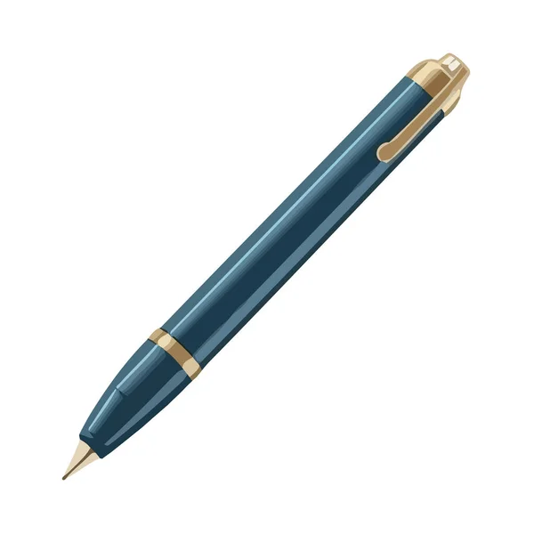 Ручка Фонтана Белом Фоне Иконка Изолированы — стоковый вектор