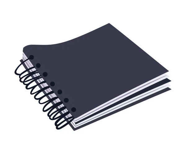 Cuaderno Blanco Página Icono Inspiración Creativa Aislado — Vector de stock