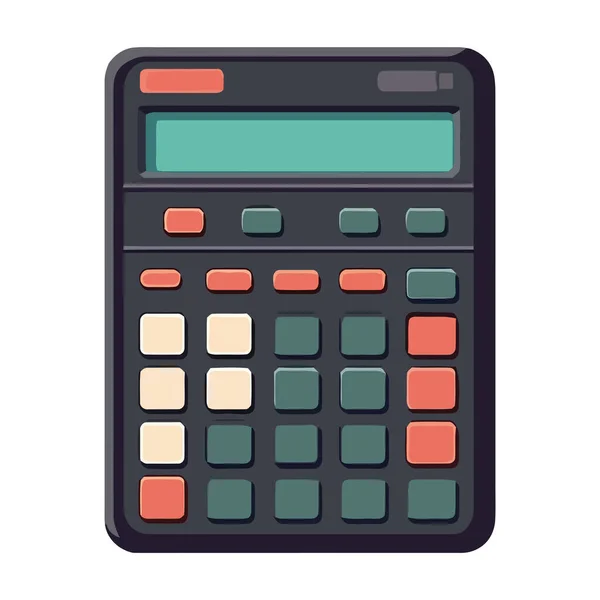 Calculadora Finanzas Icono Simboliza Equilibrio Matemático Aislado — Vector de stock