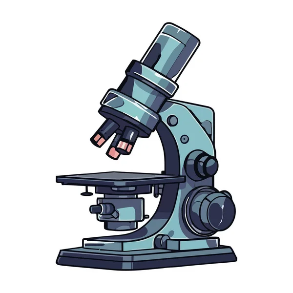 Tecnología Microscopio Icono Laboratorio Aislado — Vector de stock
