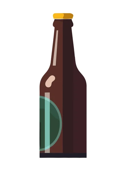 Cerveja Espumosa Copo Ícone Refresco Perfeito Isolado — Vetor de Stock
