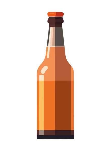 Garrafa Cerveja Bebida Ícone Isolado — Vetor de Stock