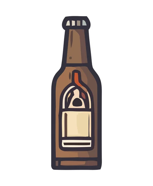 啤酒厂图标 啤酒瓶隔离 — 图库矢量图片