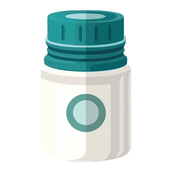 Symboldesign Der Pillenflasche Symbolisiert Isolierte Gesundheitsindustrie — Stockvektor