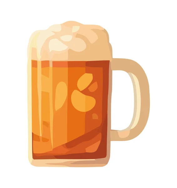 Bebida Espumosa Simboliza Celebración Diseño Cervecero Aislado — Archivo Imágenes Vectoriales