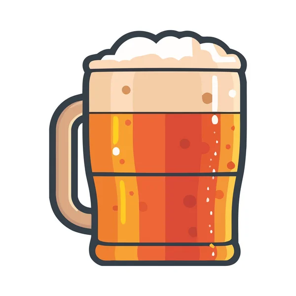 Bière Mousseuse Symbolise Célébration Dans Icône Traditionnelle Festival — Image vectorielle