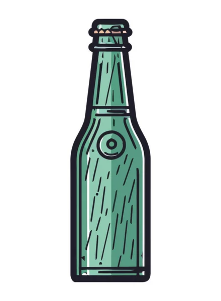 Trinkflasche Alkohol Symbol Vorlage Isoliert — Stockvektor