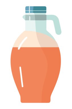 Şeffaf plastik şişe ve beyaz üzerine sıvı ferahlatıcı.