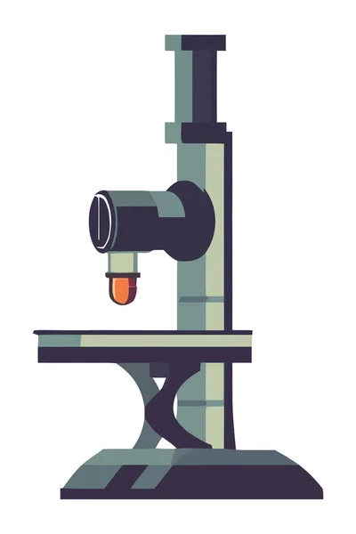 Mikroskop Laboratorium Över Vitt — Stock vektor