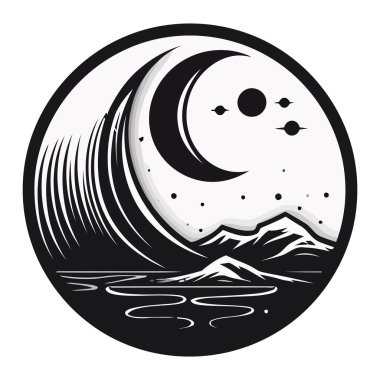 Ay simgelerinin silueti izole edildi