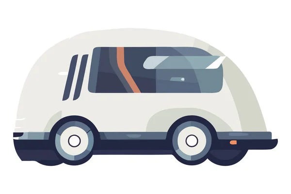 Camion Couleur Blanche Isolé — Image vectorielle