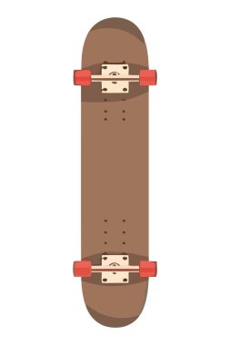 beyaz yerine tahta kaykay illüstrasyonu