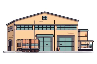 Beyaz yerine modern mimari tasarım çizimi