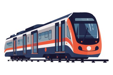 Tren vagonu çizimi beyaz üzerine