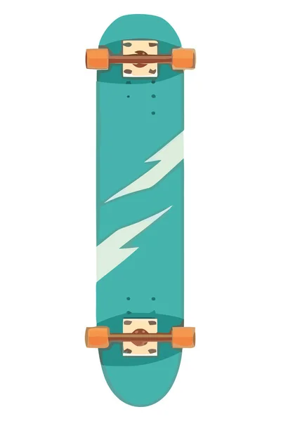 Vecteur Skateboard Bleu Sur Blanc — Image vectorielle
