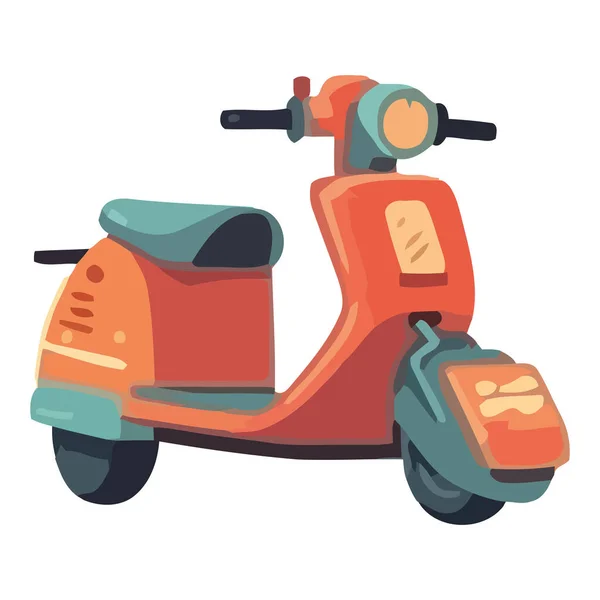 Orange Scooter Design Över Vit — Stock vektor