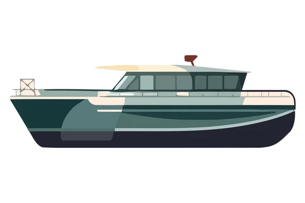 Conception Yacht Voile Sur Blanc — Image vectorielle