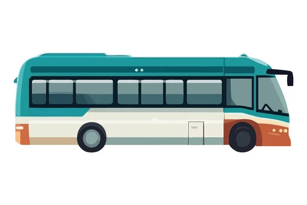 Blue Bus Design White — Stock Vector