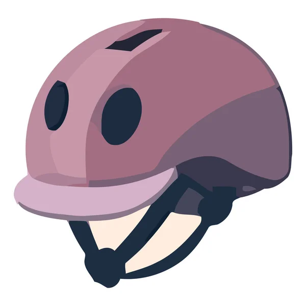 Purple Biker Safety Helmet White — Stock Vector