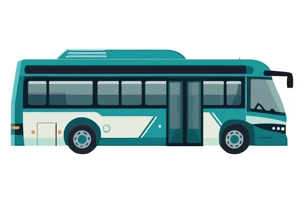 Blue Tour Bus White — Stock Vector