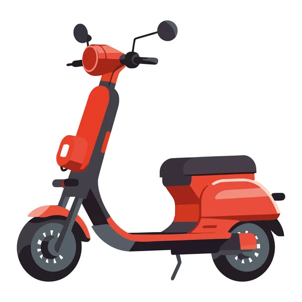 Orange Motor Scooter Design Över Vit — Stock vektor