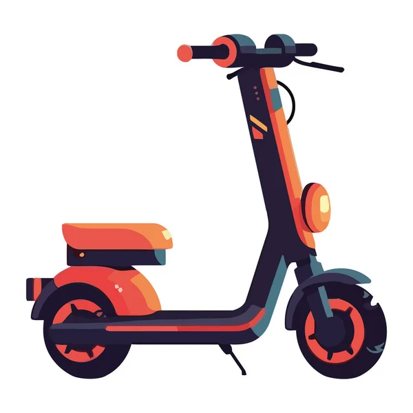 Orange Motor Scooter Design White — Stock Vector
