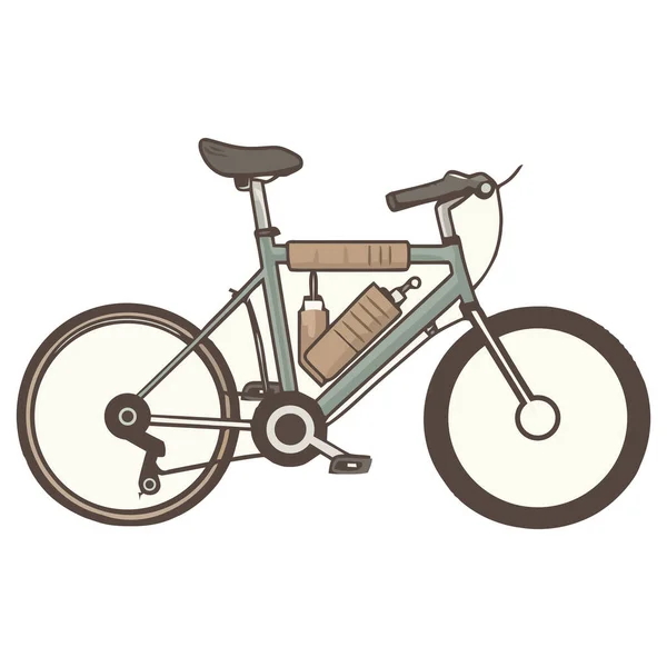 Vintage Cykel Design Över Vitt — Stock vektor