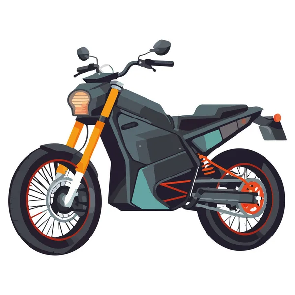 Motorrad Design Illustration Über Weiß — Stockvektor