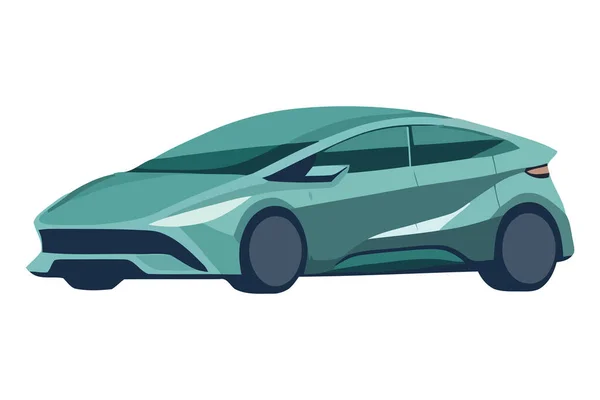 Πράσινο Σύγχρονο Σπορ Αυτοκίνητο Πάνω Από Λευκό — Διανυσματικό Αρχείο