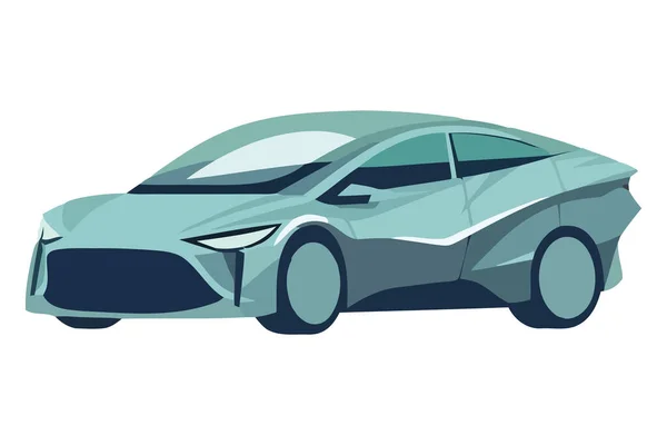 Πράσινο Σύγχρονο Σπορ Αυτοκίνητο Σχεδιασμό Πάνω Από Λευκό — Διανυσματικό Αρχείο