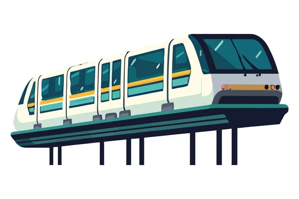 Eisenbahnwaggon Illustration Über Weiß — Stockvektor