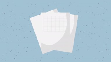 Belge animasyonundaki istatistik bilgileri 4k video animasyonu